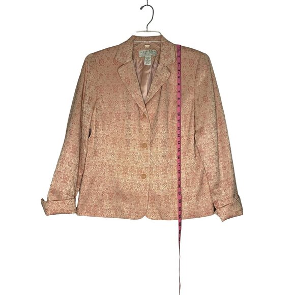 NORTON MCNAUGHTON Vintage Jacquard 2-Piece Suit Blazer & Pencil Skirt Size 6 - Picture 7 of 11